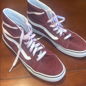 Vans-SK8 Burgundy Hi Top shoes